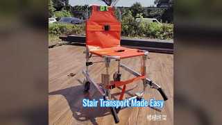 Klappbare Verdickte Aluminiumlegierung Treppenlehne mit PVC-Gewebe 4 Räder und 6 Griffe