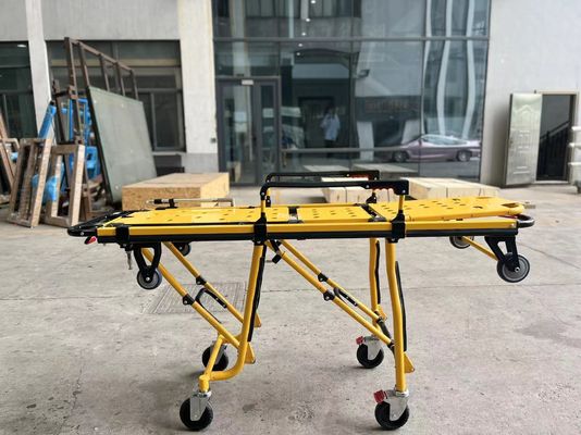 High-End Verdickte Aluminium-Legierung Ambulanz-Stretcher für Notfall-Rettung mit verstellbarer Rückenlehnenhöhe Für Krankenhausgebrauch