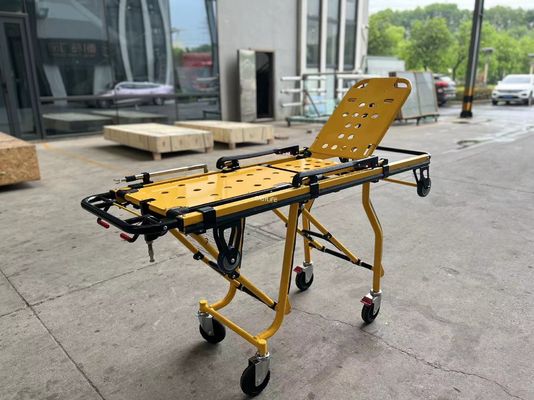High-End Verdickte Aluminium-Legierung Ambulanz-Stretcher für Notfall-Rettung mit verstellbarer Rückenlehnenhöhe Für Krankenhausgebrauch