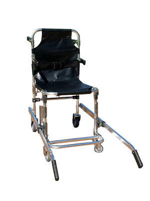 Klappbare Verdickte Aluminiumlegierung Treppenlehne mit PVC-Gewebe 4 Räder und 6 Griffe