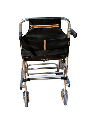 Klappbare Verdickte Aluminiumlegierung Treppenlehne mit PVC-Gewebe 4 Räder und 6 Griffe