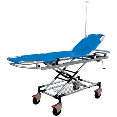 Ein guter Preis. Der blaue medizinische Trolley Notstand und Transferschiff PVC Anti-Schmutz Oberfläche Online