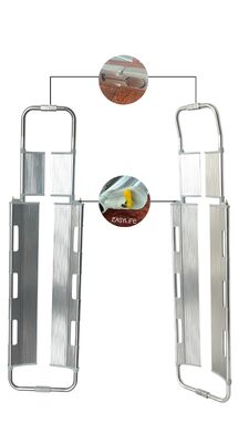 2100mm medizinische Schaufel-Bahren-Krankenwagen-Transport-Aluminiumlegierung