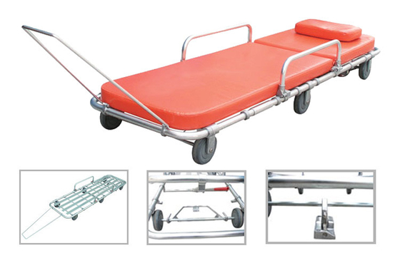 Ein guter Preis. Bahrenwagen des Aluminiumlegierungskrankenwagenrollwagens manueller Notfür geduldigen Transport mit 6 Rädern Online