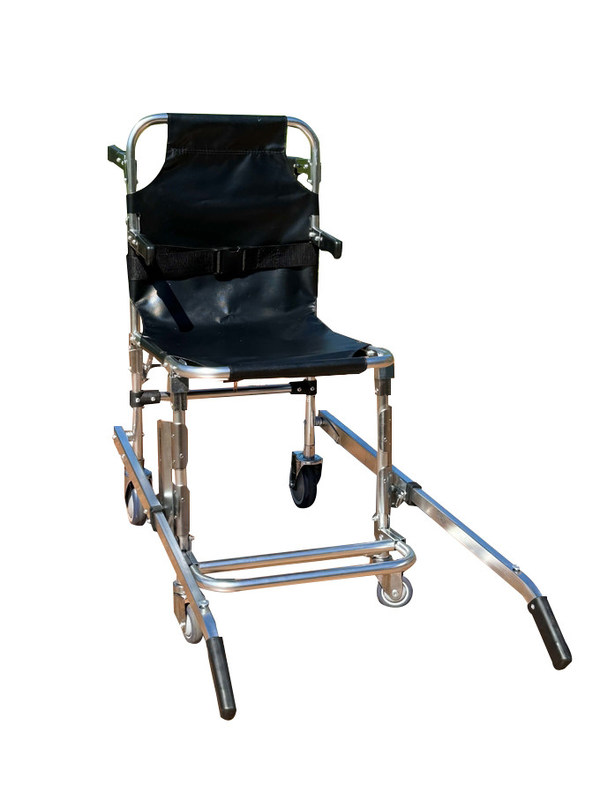 Klappbare Verdickte Aluminiumlegierung Treppenlehne mit PVC-Gewebe 4 Räder und 6 Griffe