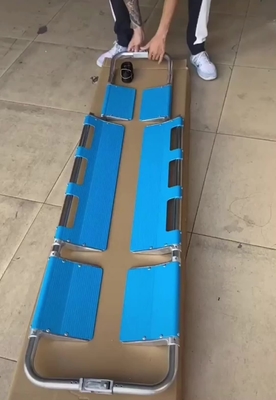 Ein guter Preis. Blauer 210cm 44cm Krankenwagen-zusammenklappbare Schaufel-Bahre mit den Bügeln von Hand betrieben Online